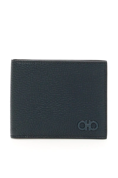 Shop Ferragamo Salvatore  Gancini Bifold Wallet In Black