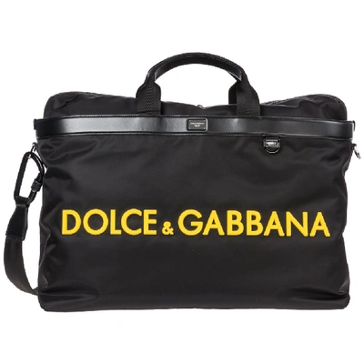 Shop Dolce & Gabbana Logo Duffle Bag In Black