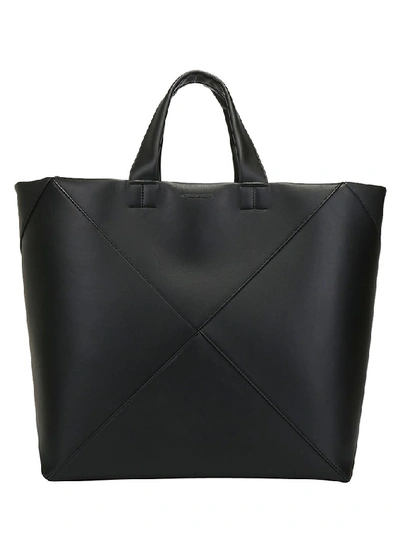 Shop Bottega Veneta Maxi Weave Tote Bag In Black