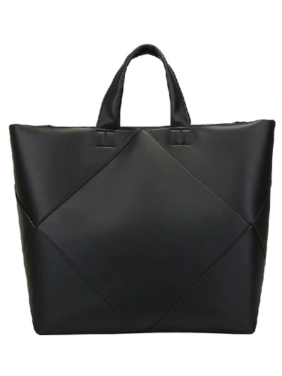 Shop Bottega Veneta Maxi Weave Tote Bag In Black