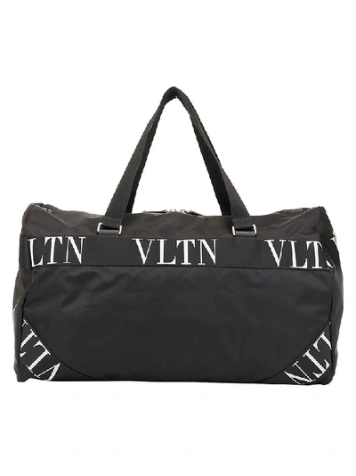 Shop Valentino Boston Vltn Logo Travel Bag In Black