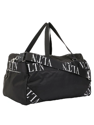 Shop Valentino Boston Vltn Logo Travel Bag In Black