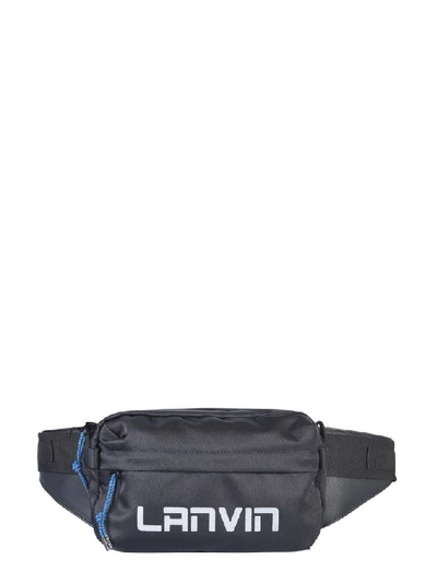 Shop Lanvin Logo Belt Bag In Black