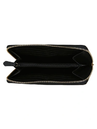 Shop Alexander Mcqueen Rib Cage Wallet In Black