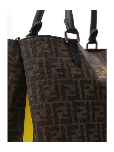 Shop Fendi Ff Shopper Tote Bag In Multi