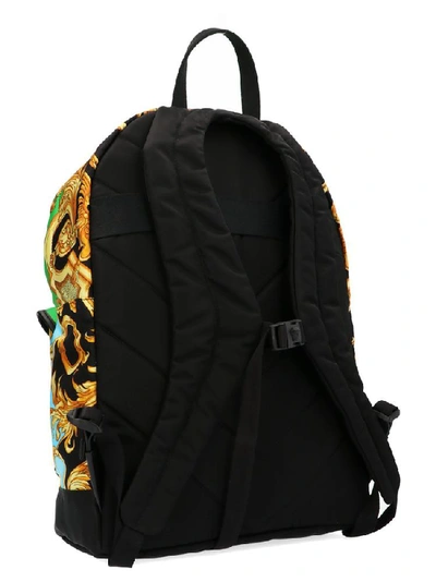 Shop Versace Printed Backpack In Multi