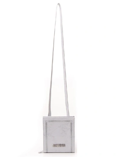 Shop Jacquemus Le Gadjo Logo Shoulder Bag In White