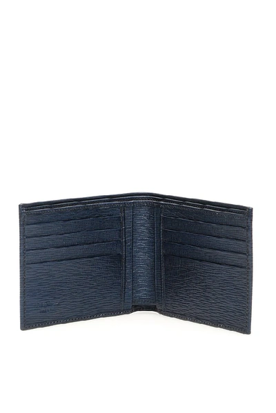 Shop Ferragamo Salvatore  Gancini Bifold Wallet In Navy