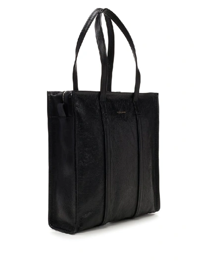 Shop Balenciaga Bazar Shopper Tote Bag In Black