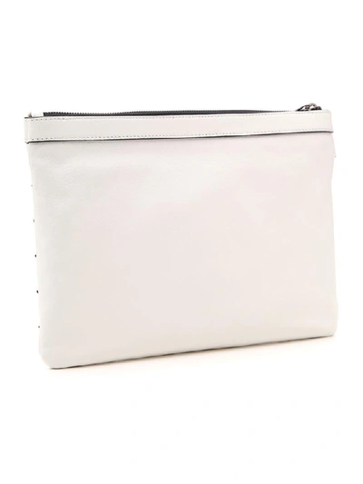 Shop Jimmy Choo Star Studded Clutch Bag In White