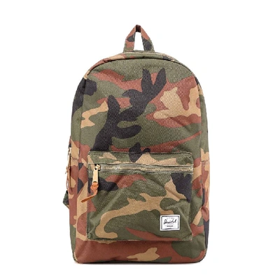 Shop Herschel Supply Co . Camouflage Print Logo Patch Backpack In Multi