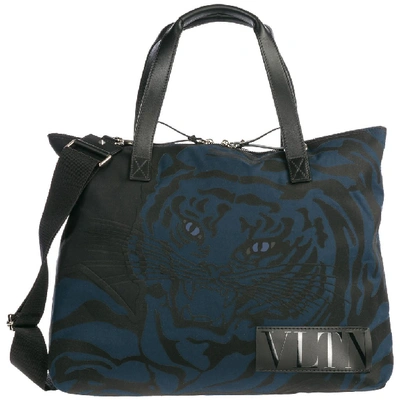 Shop Valentino Tiger Tote Bag In Black