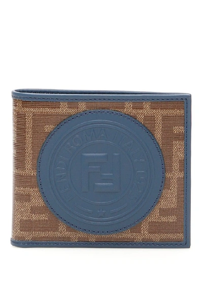 Shop Fendi Logo Embossed Bifold Wallet In Multi