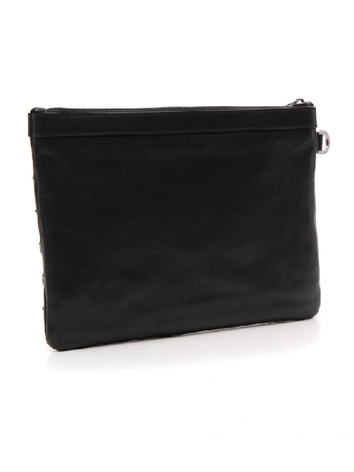 Shop Jimmy Choo Star Studded Clutch Bag In Black