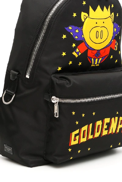 Shop Dolce & Gabbana Golden Pig Backpack In Multi