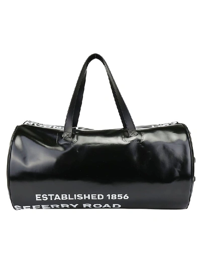 Shop Burberry Horseferry Logo Printed Double Handle Bag In Black