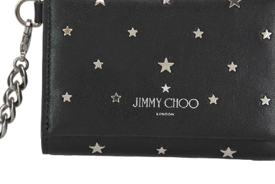 Shop Jimmy Choo Rolf Star Studded Wallet In Black