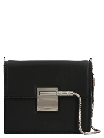 Shop Amiri Buckled Foldover Crossbody Bag In Black