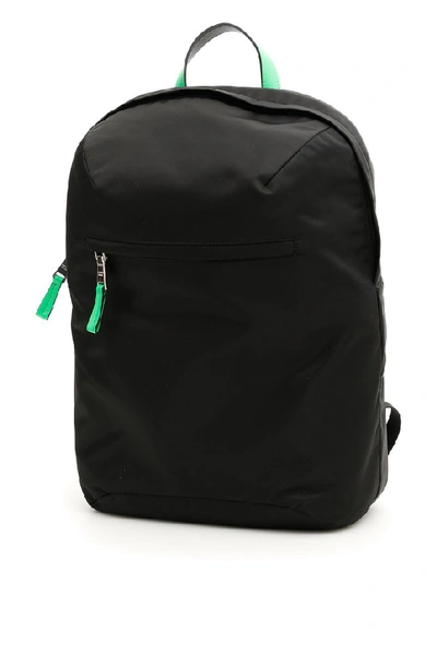 Shop Prada Front Pocket Backpack In Black