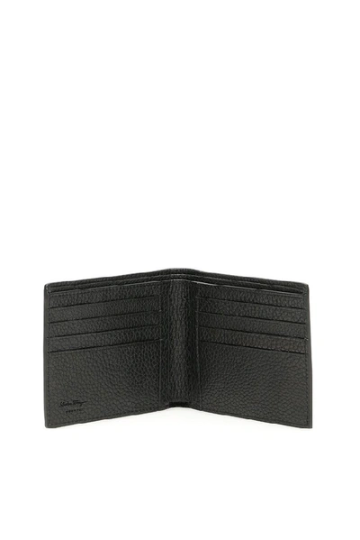 Shop Ferragamo Salvatore  Gancini Bifold Wallet In Black