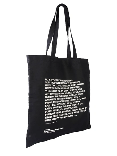 Shop Rick Owens Drkshdw Large Affliction Print Tote Bag In Black