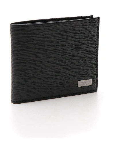 Shop Ferragamo Salvatore  Gancini Bifold Wallet In Black