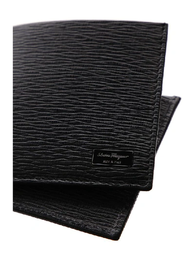 Shop Ferragamo Salvatore  Gancini Bifold Wallet In Black