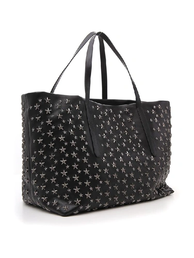 Shop Jimmy Choo Star Studded Pimlico Tote Bag In Black