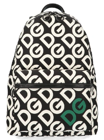 Shop Dolce & Gabbana All Over Logo Backpack In Multi
