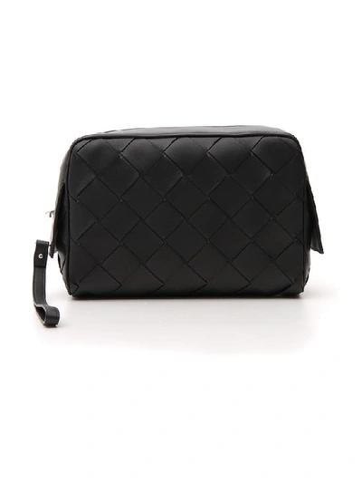 Shop Bottega Veneta Intrecciato Pouch In Black