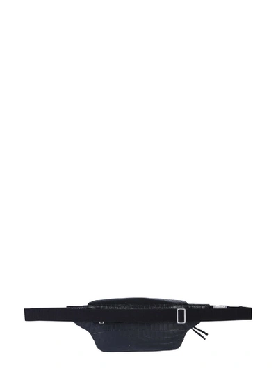 Shop Saint Laurent Logo Belt Bag In Black