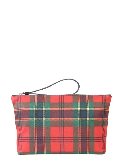 Shop Alexander Mcqueen Plaid Zipped Pouch In Multi