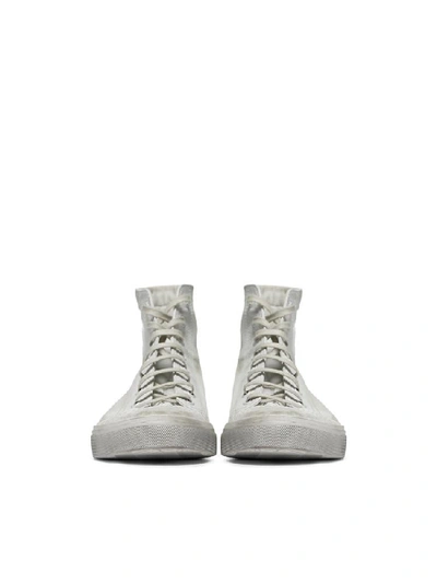 Shop Saint Laurent High Top Trainers In White