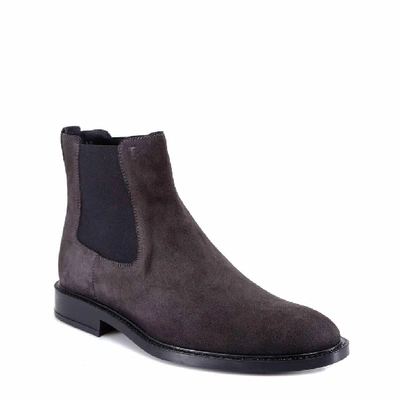 Shop Tod's Chelsea Boots In Grey