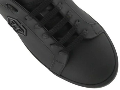 Shop Philipp Plein Statement Low-top Sneakers In Black
