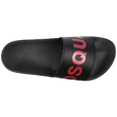 Shop Dsquared2 Logo Slides In Black