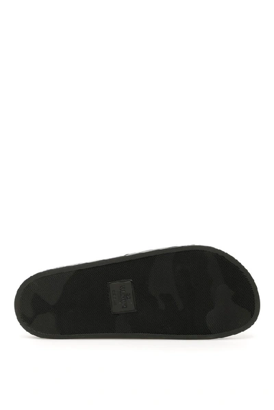 Shop Valentino X Undercover Ufo Printed Slides In Black