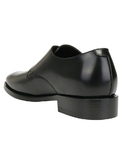 Shop Balenciaga Signature Logo Monkstrap Shoes In Black