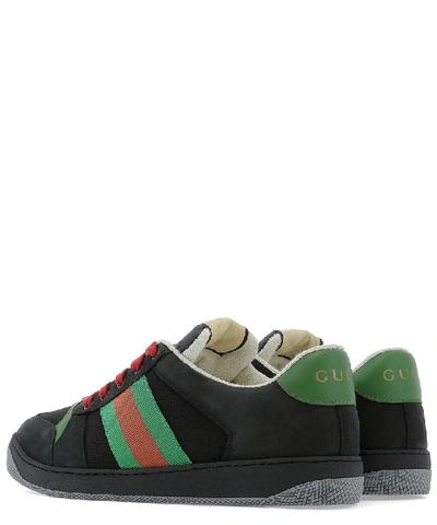 Shop Gucci Screener Low Top Sneakers In Black