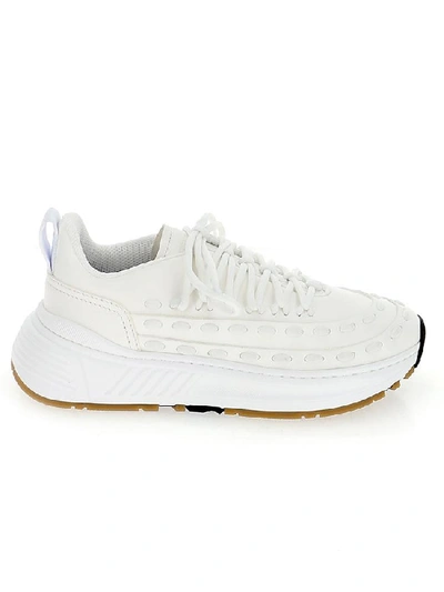 Shop Bottega Veneta Panelled Sneakers In White