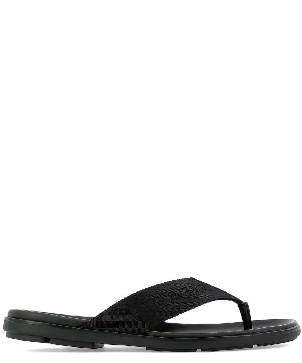 prada logo flip flop