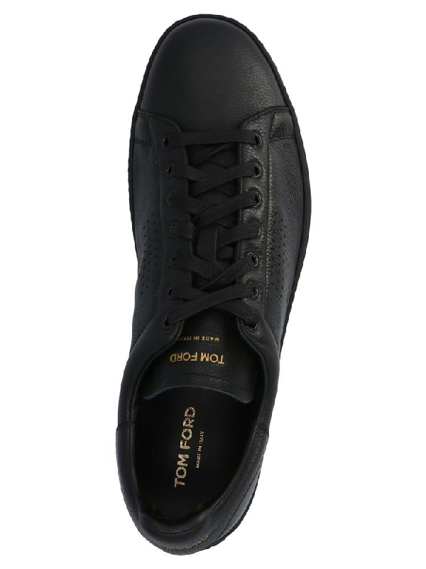 Tom Ford Warwick Grained Leather Sneaker In Black | ModeSens