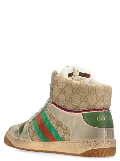 Shop Gucci Screener Gg High Top Sneakers In Multi