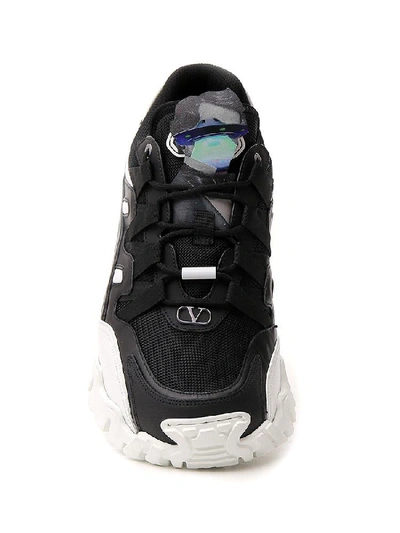 Shop Valentino X Undercover Climber Logo Sneakers In Nero/bianco/grey