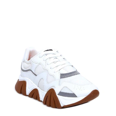 Shop Versace Squalo Logo Sneakers In White