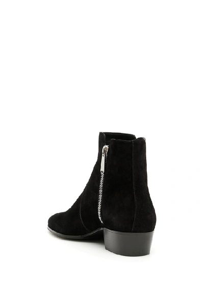Shop Balmain Mike Side Zip Ankle Boots In Black