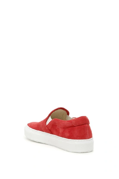 Shop Common Projects Slip On Sneakers In Red