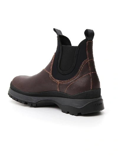 Shop Prada Contrasting Panelled Chelsea Boots In Multi