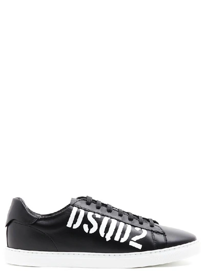 Shop Dsquared2 New Tennis Sneakers In Black
