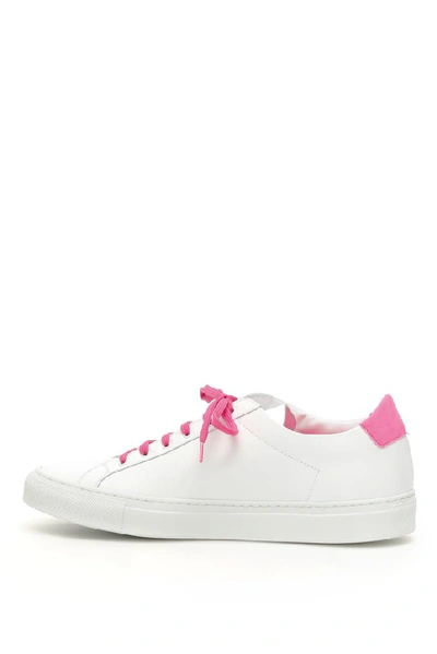 Shop Common Projects Retro Low Top Fluro Sneakers In Pink